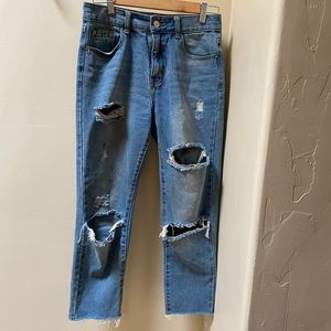 Dolls Kill brand - Distressed straight leg jeans